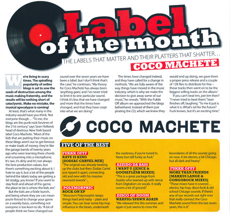 IDJ - Coco Machete - Label Of The Month